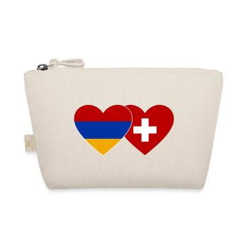 Arménie Suisse Drapeau Coeur - Trousse biologique - nature - Devant