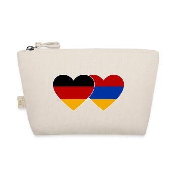 Germany Armenia Flag Heart - Organic Pouch - nature - Front