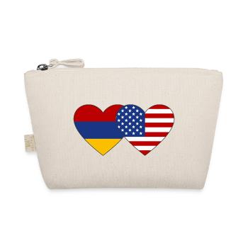 Arménie USA Flag Heart - Trousse biologique - nature - Devant
