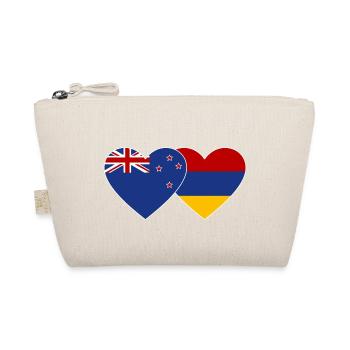 Neuseeland Armenien Flagge Herz - Bio-Täschchen - Natur - Vorne