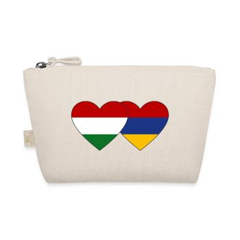 Ungarn Armenien Flagge Herz - Bio-Täschchen - Natur - Vorne