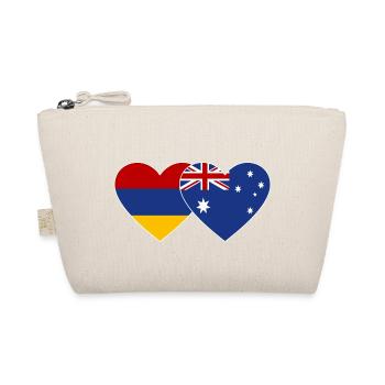 Armenia Australia Flag Heart - Organic Pouch - nature - Front