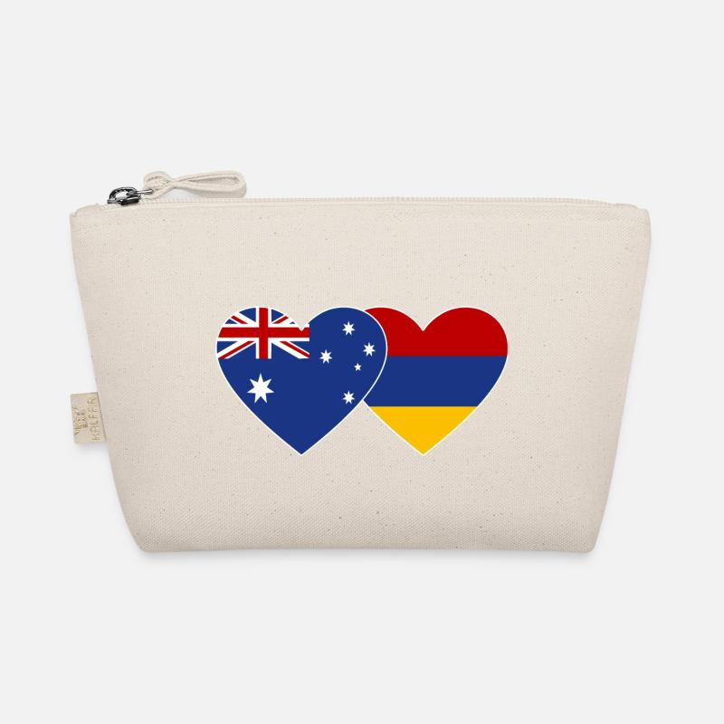 Australia Armenia Flag Heart Organic Pouch