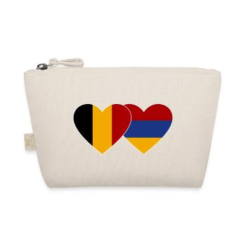 Belgium Armenia flag heart - Organic Pouch - nature - Front