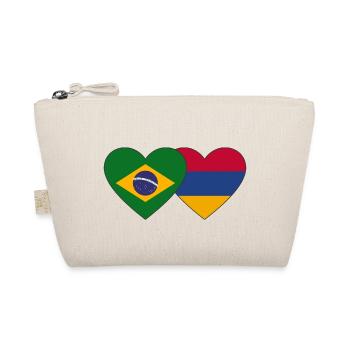 Brasilien Armenien Flagge Herz - Bio-Täschchen - Natur - Vorne