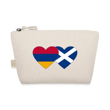Armenien Schottland Flagge Herz - Bio-Täschchen - Natur - Vorne