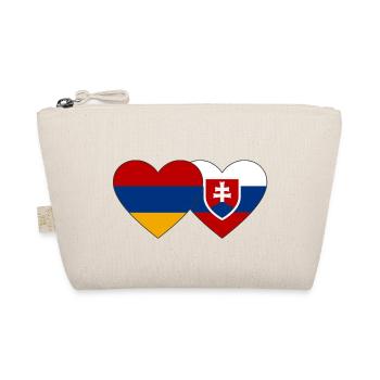 Armenien Slowakei Flagge Herz - Bio-Täschchen - Natur - Vorne