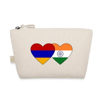 Armenia India Flag Heart - Organic Pouch - nature - Front