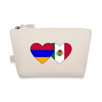 Arménie Mexique Drapeau Coeur - Trousse biologique - nature - Devant