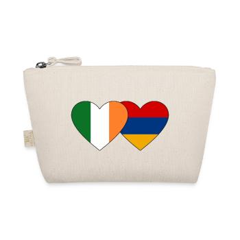 Ireland Armenia Flag Heart - Organic Pouch - nature - Front
