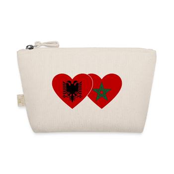 Albanie Maroc Drapeau Coeur - Trousse biologique - nature - Devant
