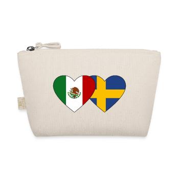 Mexique Suède Flag Heart - Trousse biologique - nature - Devant