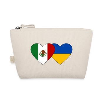 Mexique Ukraine Flag Heart - Trousse biologique - nature - Devant