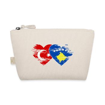 Turquie Drapeau du Kosovo coeur utilisé - Trousse biologique - nature - Devant
