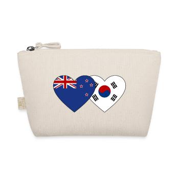 Cœur de drapeau de la Corée du Sud de la Nouvelle-Zélande - Trousse biologique - nature - Devant