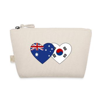 Australie Corée du Sud Flag Heart - Trousse biologique - nature - Devant