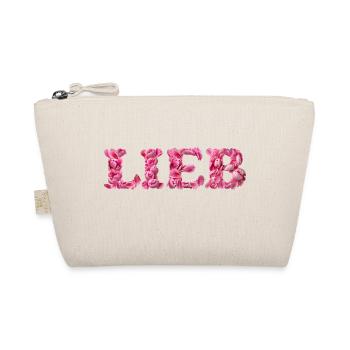 Lieb mit Rosenblättern geschrieben - Bio-Täschchen - Natur - Vorne