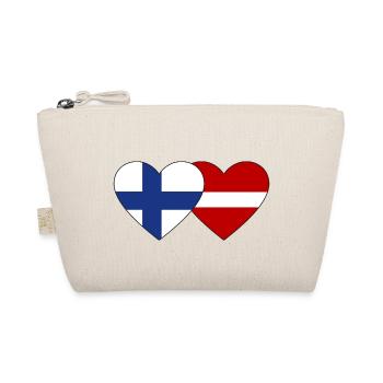 Finlande Lettonie Drapeau Coeur - Trousse biologique - nature - Devant