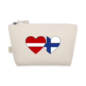 Lettonie Finlande Drapeau Coeur - Trousse biologique - nature - Devant