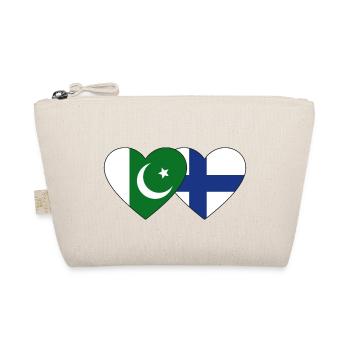 Pakistan Finland Flag Heart - Organic Pouch - nature - Front