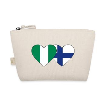 Nigéria Finlande Flag Heart - Trousse biologique - nature - Devant