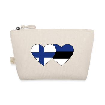 Finlande Estonie Drapeau Coeur - Trousse biologique - nature - Devant