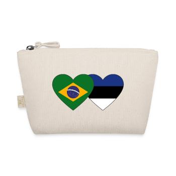 Brésil Estonie Drapeau Coeur - Trousse biologique - nature - Devant