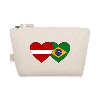 Lettonie Brésil Drapeau Coeur - Trousse biologique - nature - Devant