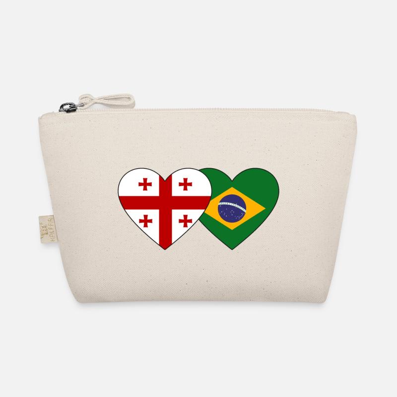 Géorgie Brésil Flag Heart Trousse biologique