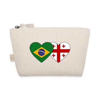 Brésil Géorgie Drapeau Coeur - Trousse biologique - nature - Devant