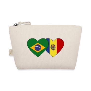 Brésil Andorre Flag Heart - Trousse biologique - nature - Devant