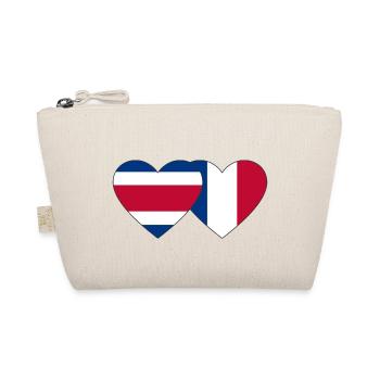 Costa Rica France Flag Coeur - Trousse biologique - nature - Devant