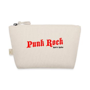 Punk Rock Rot - Schwarzes Logo - Bio-Täschchen - Natur - Vorne