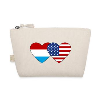 Drapeau du Luxembourg des États-Unis Coeur - Trousse biologique - nature - Devant