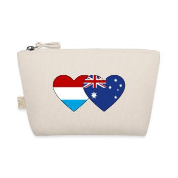 Luxemburg Australien Flagge Herz - Bio-Täschchen - Natur - Vorne
