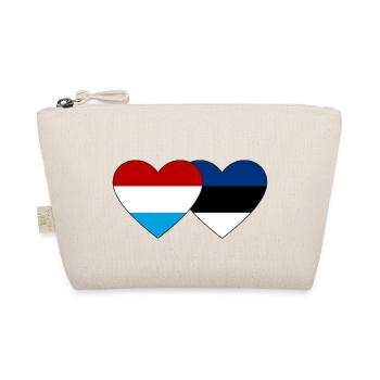 Luxemburg Estland Flagge Herz - Bio-Täschchen - Natur - Vorne