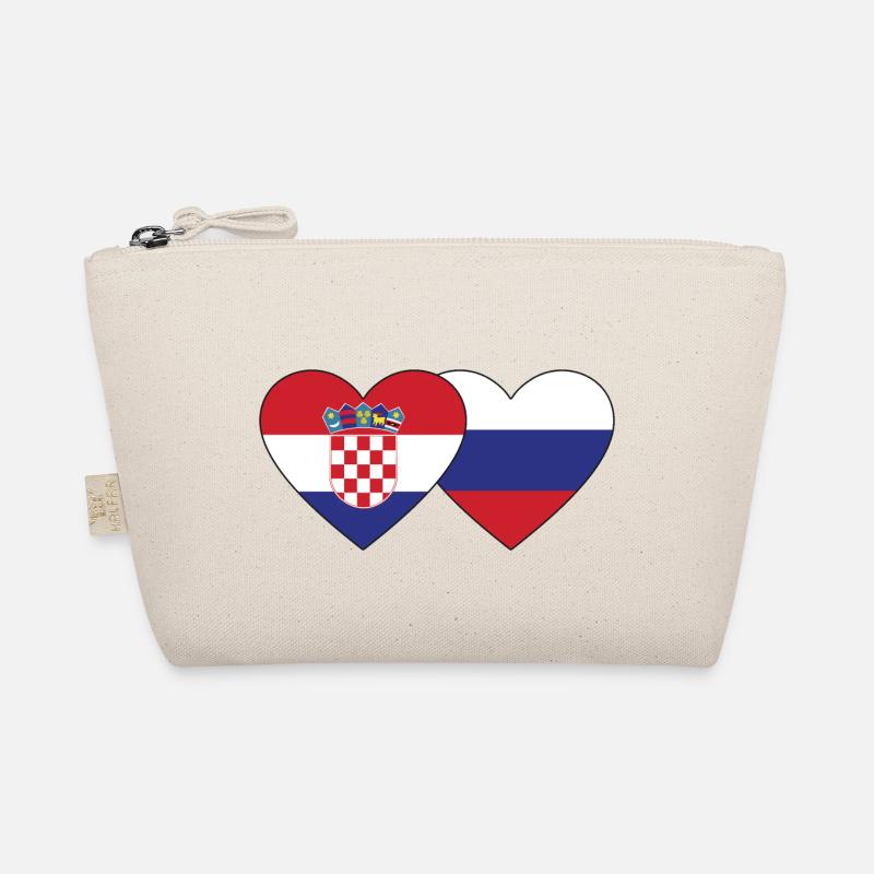 Croatie Russie drapeau coeur Trousse biologique