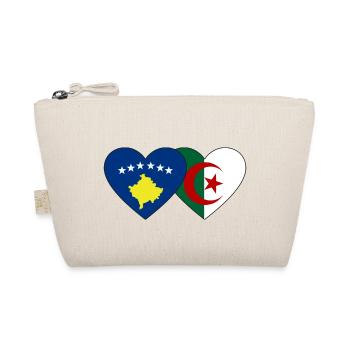 Kosovo Algérie Drapeau Coeur - Trousse biologique - nature - Devant