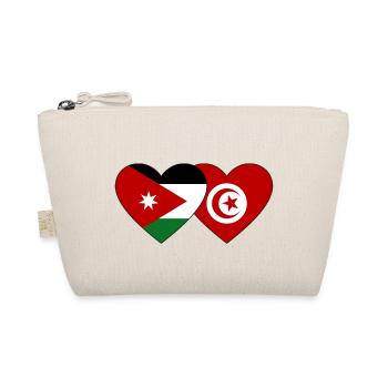 Jordanie Tunisie Flag Heart - Trousse biologique - nature - Devant
