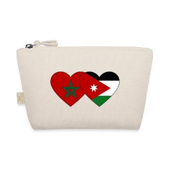 Morocco Jordan Flag Heart - Organic Pouch - nature - Front