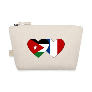 Jordanie France Flag Coeur - Trousse biologique - nature - Devant