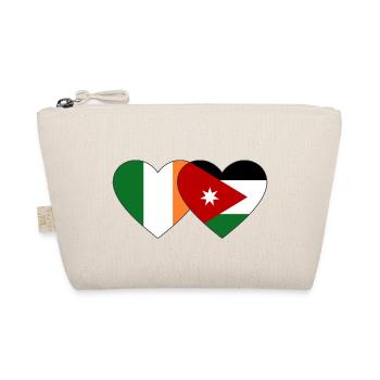 Irland Jordanien Flagge Herz - Bio-Täschchen - Natur - Vorne