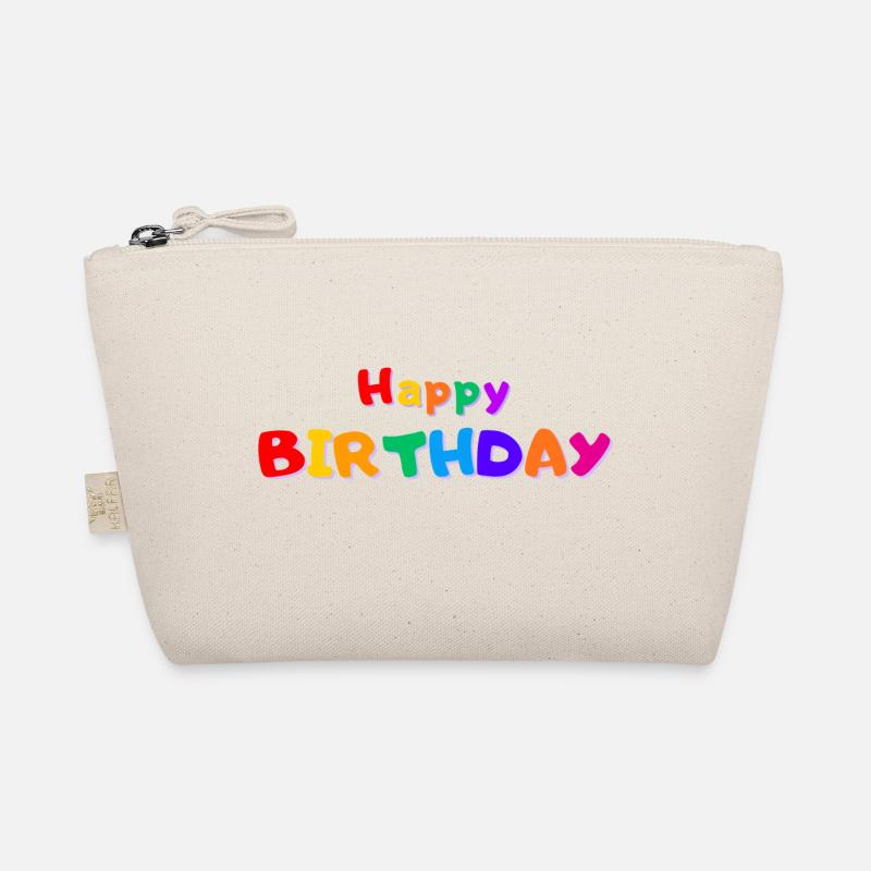 Happy Birthday - Bio-Täschchen - Natur