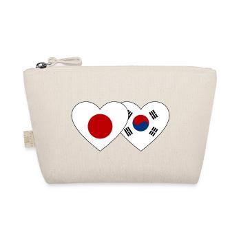 Japon Corée du Sud Drapeau Coeur - Trousse biologique - nature - Devant