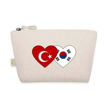 Turquie Corée du Sud Flag Heart - Trousse biologique - nature - Devant