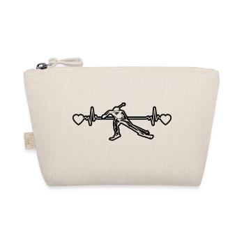 Skier Ski Design Ski Skiing Outfit - Organic Pouch - nature - Front
