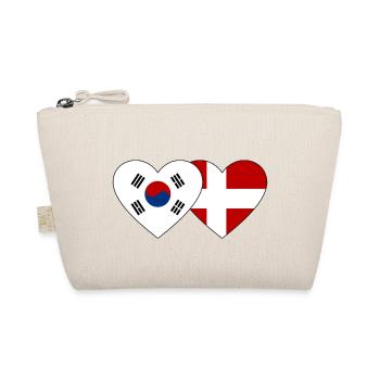 Corée du Sud Danemark Drapeau Coeur - Trousse biologique - nature - Devant