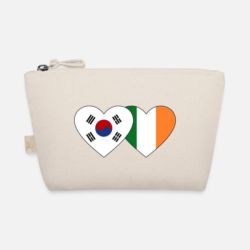 Corée du Sud Irlande Drapeau Coeur Trousse biologique