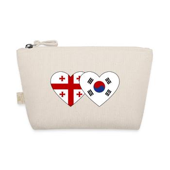 Géorgie Corée du Sud Drapeau Coeur - Trousse biologique - nature - Devant