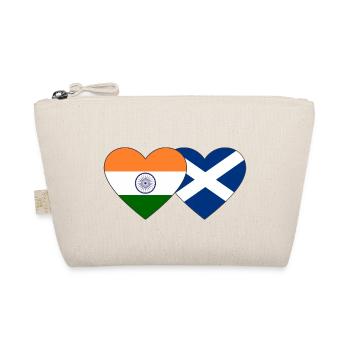 Indien Schottland Flagge Herz - Bio-Täschchen - Natur - Vorne